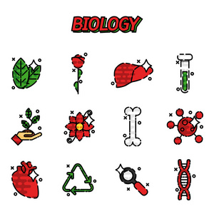 生物学平概念图标