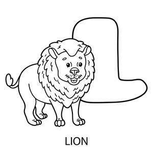 动物字母表彩页图片