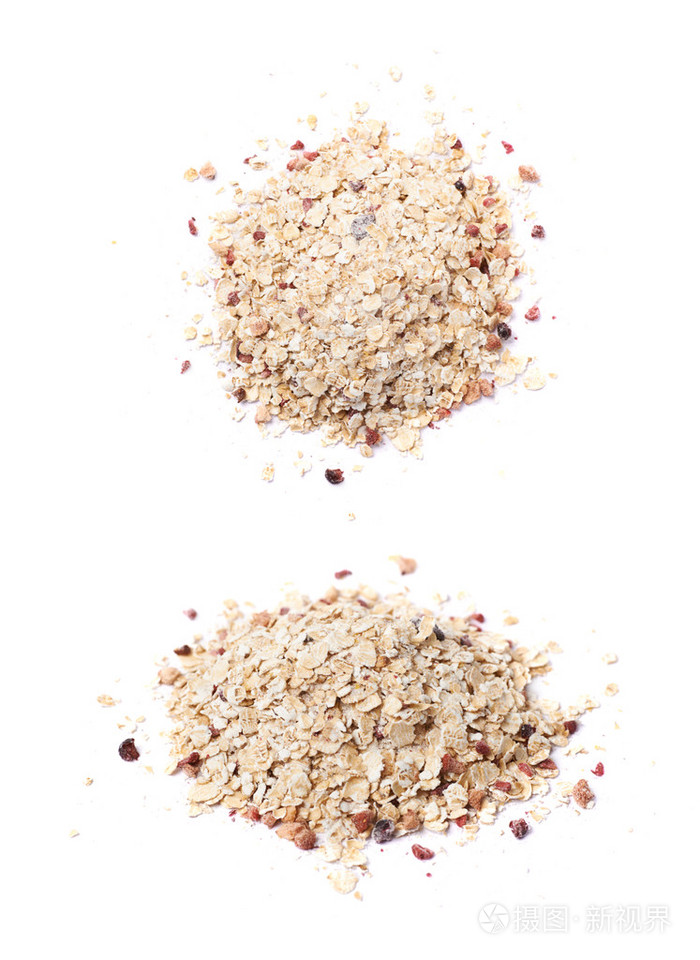 堆的燕麦去壳孤立