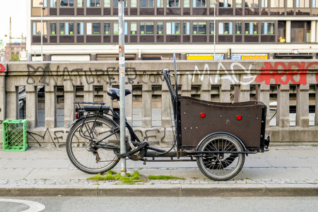 Christiania 自行车在哥本哈根街道