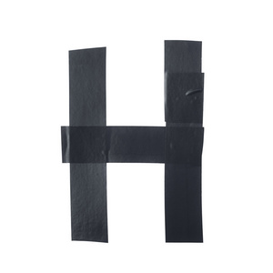 字母 H 符号制成的绝缘胶带