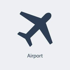 机场图标。飞机标志。矢量