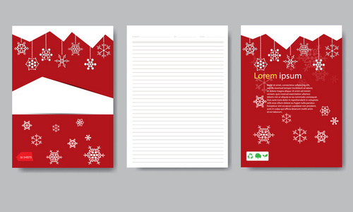 设计封面纸圣诞报告。抽象的几何矢量