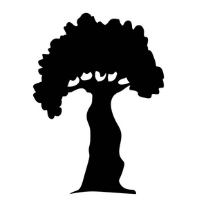 面包猴树的字形图标图像