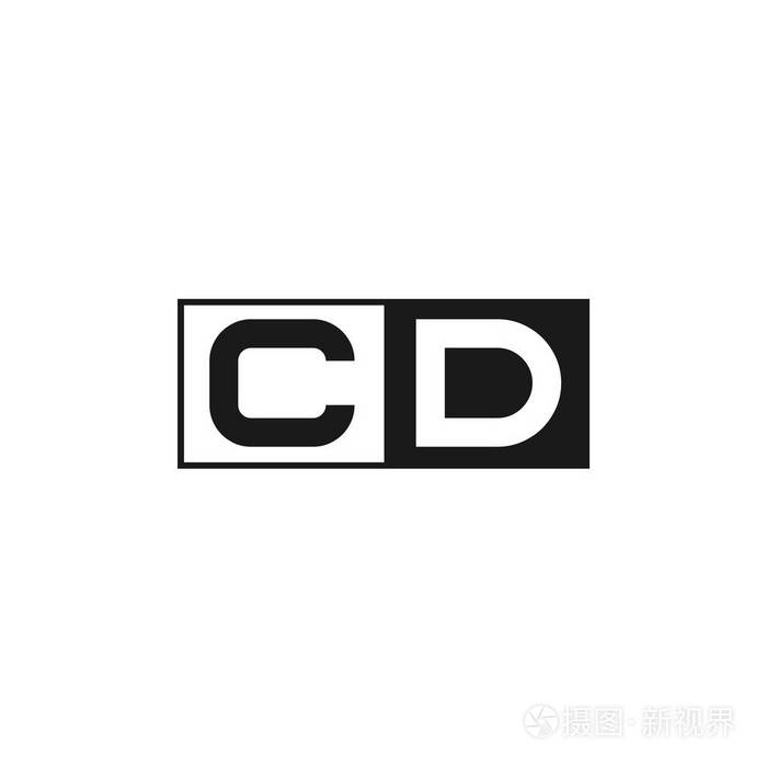初始字母cd徽标模板设计