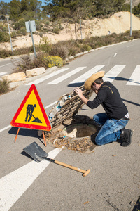 粗心的道路工程图片