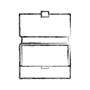 单色的模糊的轮廓，打开公文包，行政