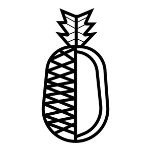 菠萝图标矢量图