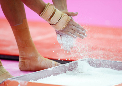 体操脚女体操运动员的脚照片