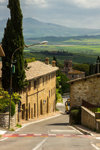 意大利托斯卡纳的圣 Quirico 堤瓦道尔老城