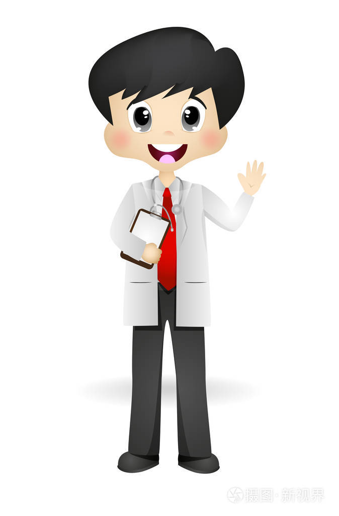 可爱的男性成功医生