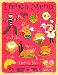 法国食品菜单