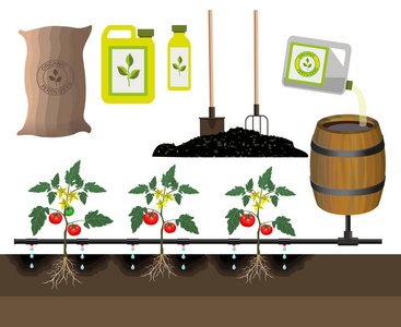 滴灌灌溉矢量照片