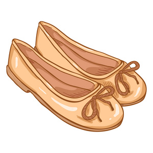 芭蕾平底鞋休闲皮鞋米色麂皮绒女芭蕾平底鞋照片