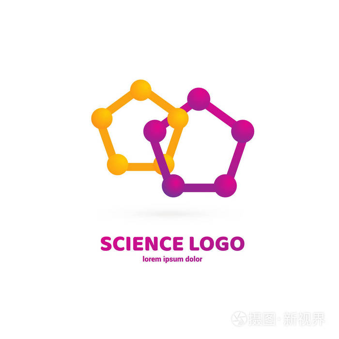 矢量设计标志实验室.分子象形文字, 化学抽象图标