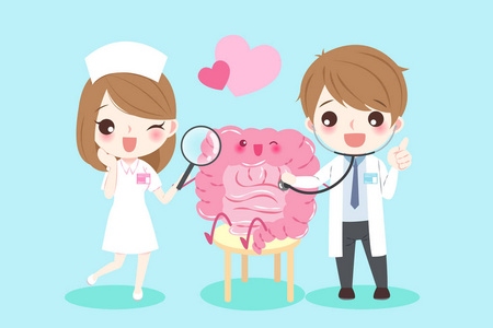 肠道卡通图片