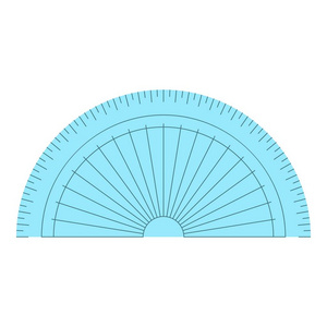 量角器图标,卡通风格照片