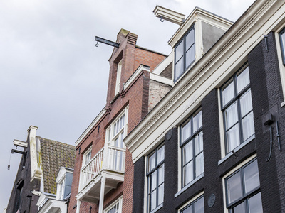 阿姆斯特丹，荷兰在 2016 年 3 月 27 日。典型的建筑细节的房屋建设十七十八