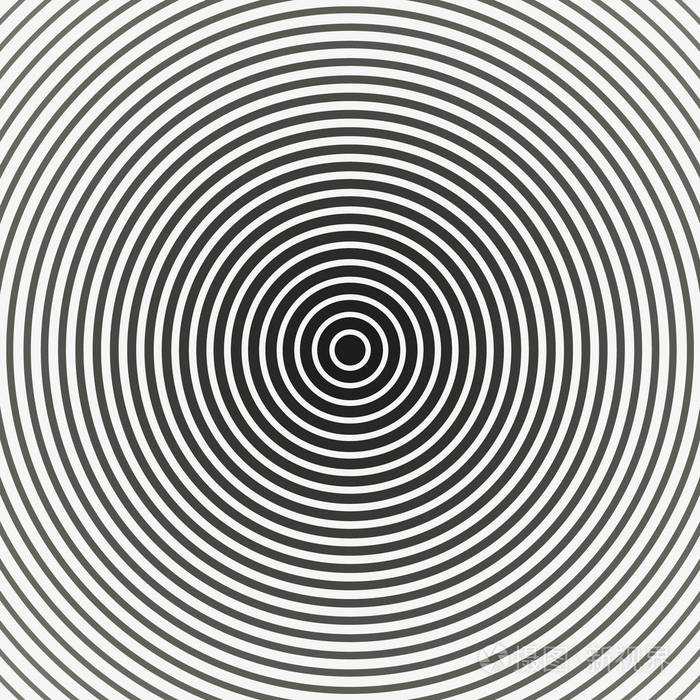 图为声波.黑色和白色颜色环.矢量图