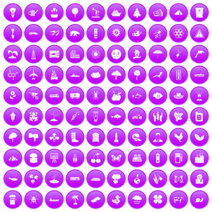 100全球变暖图标设置紫色
