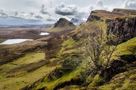 斯凯，Quiraing 山，苏格兰风景名胜景观。英国
