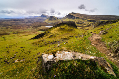 斯凯，Quiraing 山，苏格兰风景名胜景观。英国