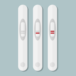 怀孕测试平面矢量图标