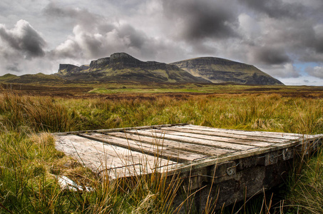 斯凯，Quiraing 山，苏格兰风景名胜景观。英国