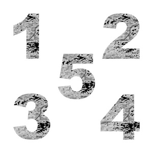 装饰数字。1 2 3 4 5 简单设计模板矢量图