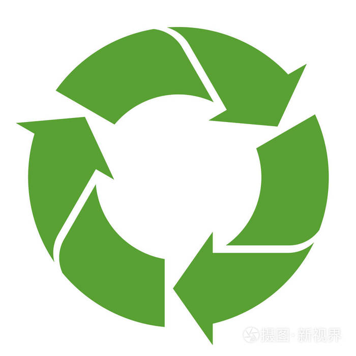 回收标志绿色白色