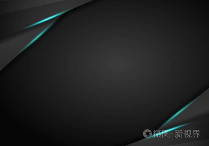 抽象金属现代蓝黑框架设计创新概念布局背景.技术背景与金属横幅.