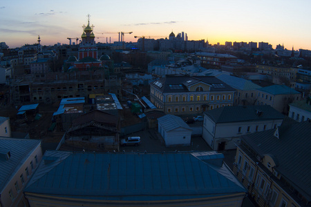 随着高层建筑的莫斯科视图