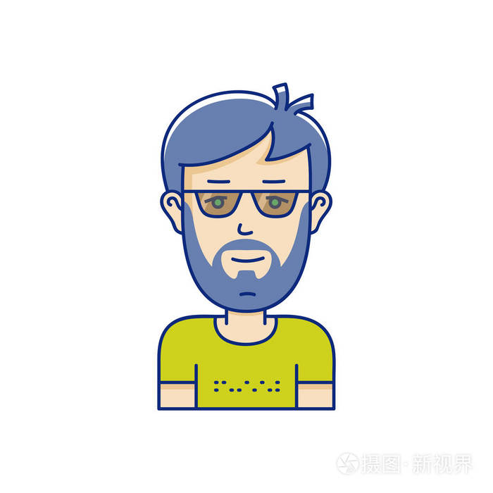 矢量头像字符插图