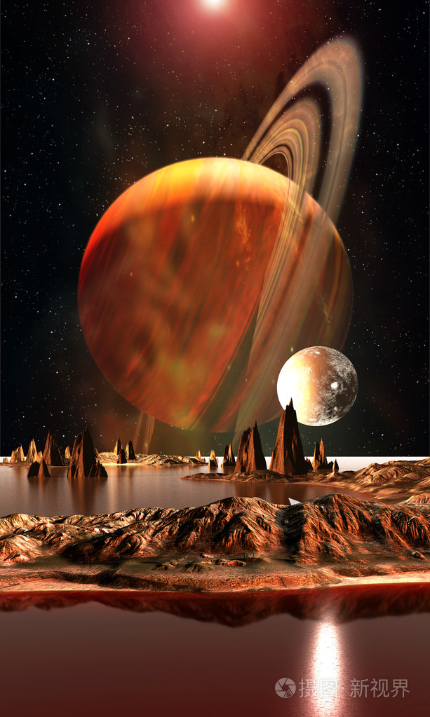 外星人的星球有土星,月亮和山