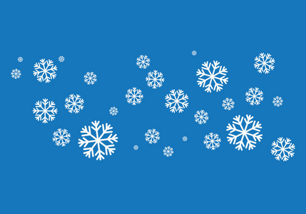 雪花风格设计标签, 冬季冰冻符号插图