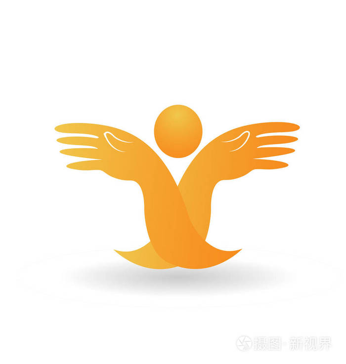 希望抽象的手, 支持和帮助他人, 图标向量