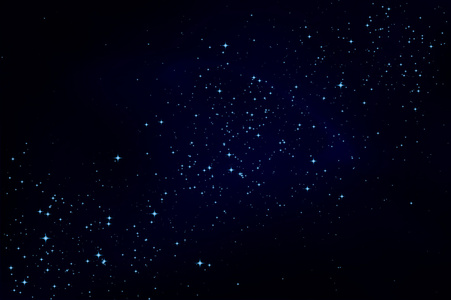 漆黑的夜晚满天星辰照片