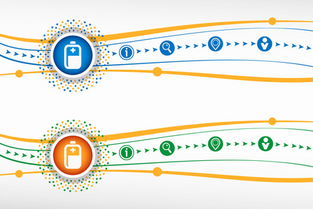 背景电池图标横幅网站设计广告图片