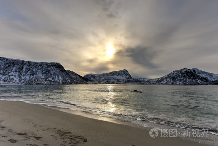 Haukland 海滩罗弗敦群岛挪威