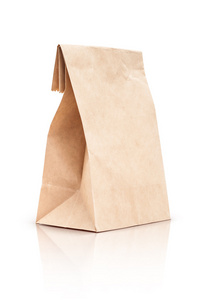 卡夫食品购物袋白色背景上孤立图片