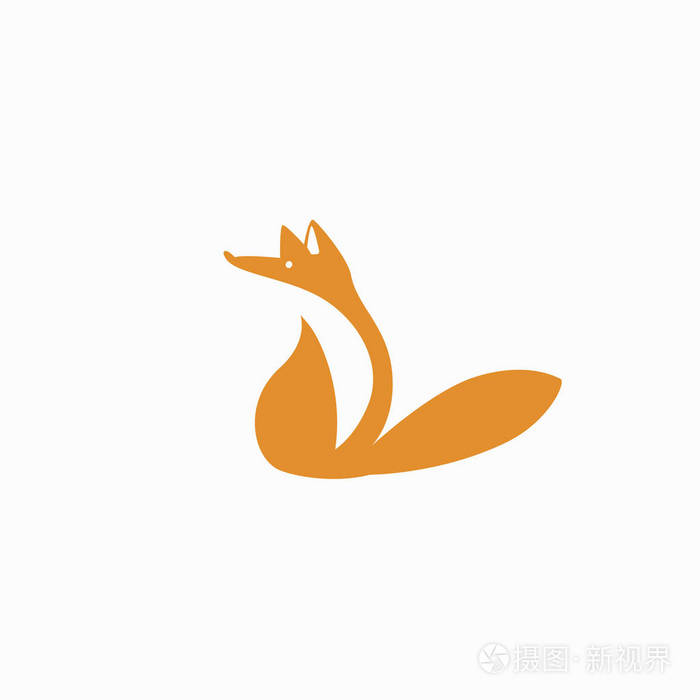 矢量狐狸符号