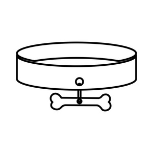 草绘轮廓宠物项链和骨牙菌斑照片