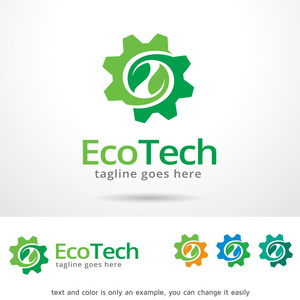 生态科技 Logo 模板设计矢量