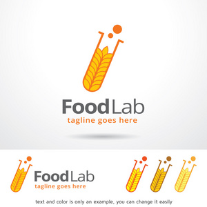 食品实验室 Logo 模板设计矢量