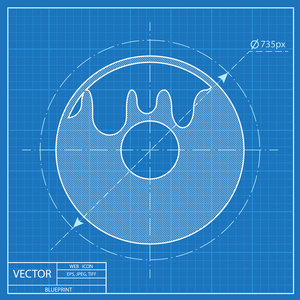 甜甜圈的蓝图图标图片