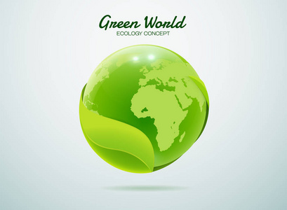绿色世界矢量图