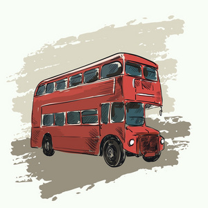 经典红色双层巴士