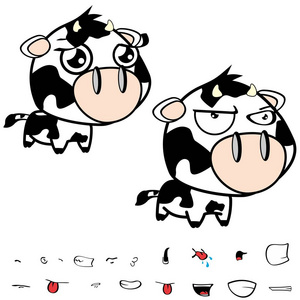 可爱的小大头牛表达式集图片