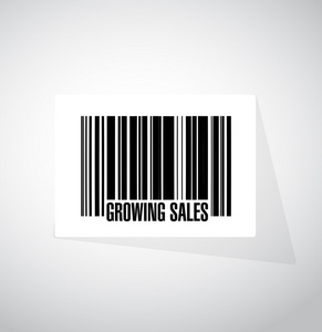 增长销售条码标志概念图片