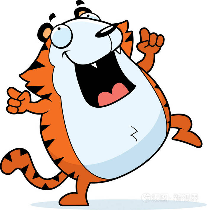 卡通老虎跳舞